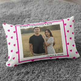 Happy Valentine’s Day  Pink Heart Custom love ランバークッション