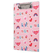 Happy Valentine’s Day Red Heart Art Romantic Lover クリップボード (左)