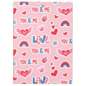 Happy Valentine’s Day Red Heart Art Romantic Lover クリップボード (裏面)