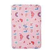 Happy Valentine’s Day Red Heart Art Romantic Lover バスマット (正面縦)