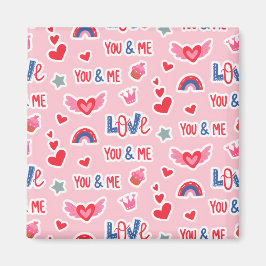 Happy Valentine’s Day Red Heart Art Romantic Lover マグネット