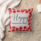 Happy Valentine’s Day – Red Heart Pattern Romantic クッション (ブランケット)