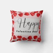 Happy Valentine’s Day – Red Heart Pattern Romantic クッション (裏面)