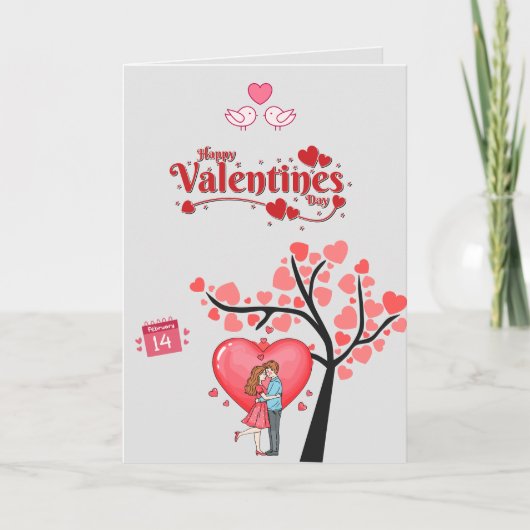 Happy Valentine’s Day – Romantic Couple カード (正面)