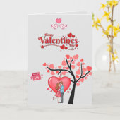 Happy Valentine’s Day – Romantic Couple カード (黄色い花)