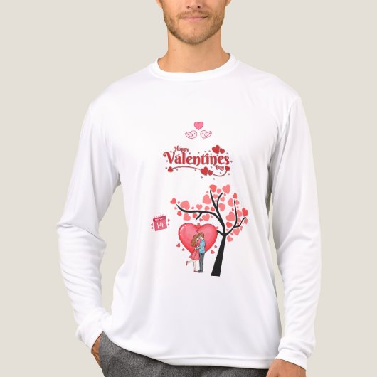 Happy Valentine’s Day – Romantic Couple  トライブレンドＴシャツ (正面)