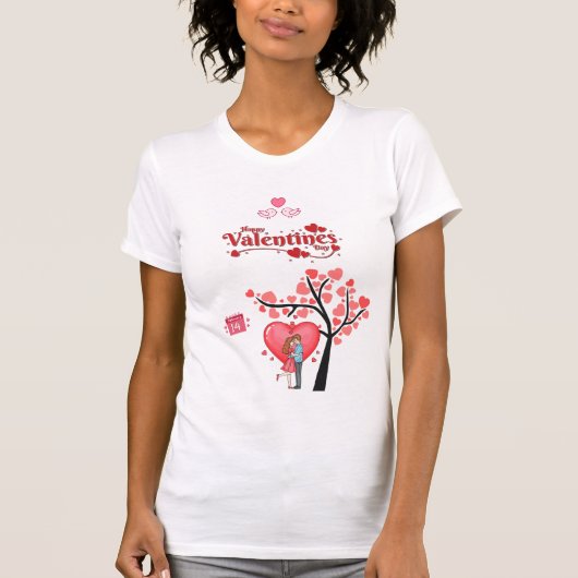 Happy Valentine’s Day – Romantic Couple Tシャツ (正面)
