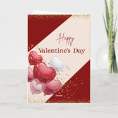 Happy Valentine’s Day Romantic Heart Greeting Card カード (裏面)