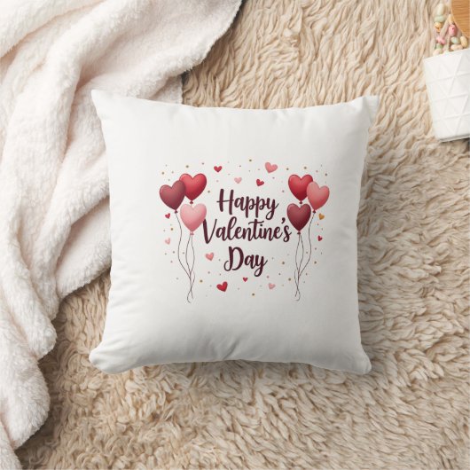 Happy Valentine’s Day Romantic Pillow クッション (ブランケット)