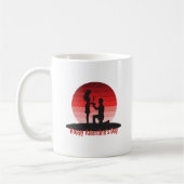 Happy Valentine’s Day Romantic Proposal Design コーヒーマグカップ (左)