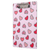 Happy Valentine’s Day Romantic Red Heart Keepsake クリップボード (左)