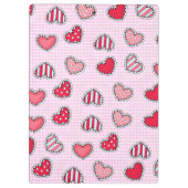 Happy Valentine’s Day Romantic Red Heart Keepsake クリップボード (裏面)
