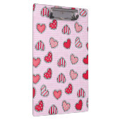 Happy Valentine’s Day Romantic Red Heart Keepsake クリップボード (右)