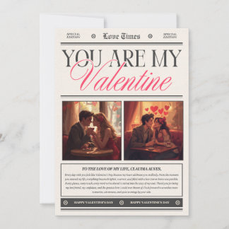 Happy Valentine’s Day Romantic Wall Art  招待状