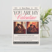 Happy Valentine’s Day Romantic Wall Art 招待状 (スタンド正面)