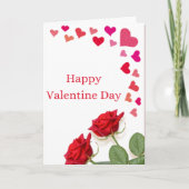 Happy Valentine’s Day Rose Greeting Card カード (正面)