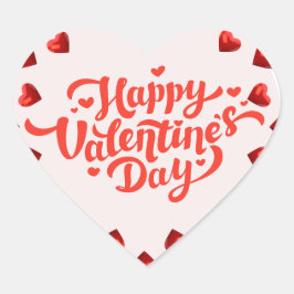 Happy Valentine’s Day Sticker – Cute Heart  ハートシール