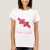 “Happy Valentine’s Day” Typography Heart Design ❤️ Tシャツ (正面)