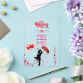 Happy Valentine’s Day – You and Me Romantic Love  アクリル招待状 (インサイチュ (ウェディング))