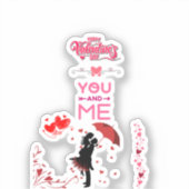 Happy Valentine’s Day – You and Me Romantic Love  シール (正面)