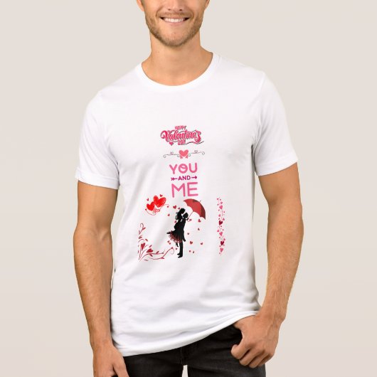 Happy Valentine’s Day – You and Me Romantic Love トライブレンドＴシャツ (正面)