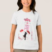 Happy Valentine’s Day – You and Me Romantic Love トライブレンドＴシャツ (正面)