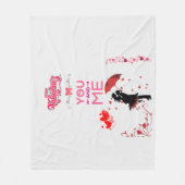 Happy Valentine’s Day – You and Me Romantic Love  フリースブランケット (正面)