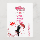 Happy Valentine’s Day – You and Me Romantic Love  ポストカード (正面)