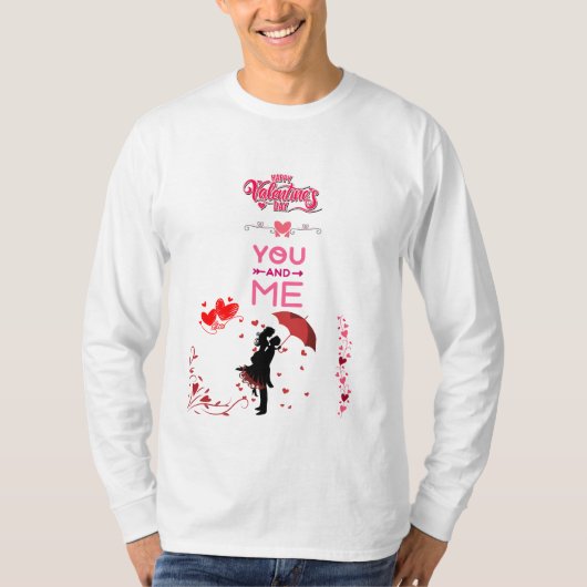 Happy Valentine’s Day – You and Me Romantic Love Tシャツ (正面)