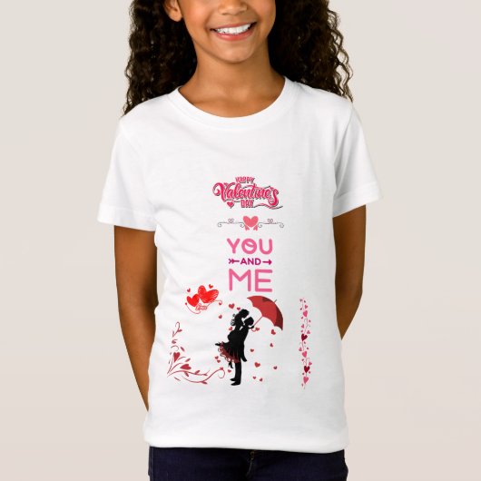 Happy Valentine’s Day – You and Me Romantic Love Tシャツ (正面)