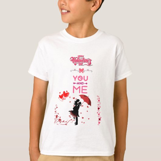 Happy Valentine’s Day – You and Me Romantic Love Tシャツ (正面)