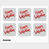 Happy Valentine Stickers for Cards & Gifts スクエアシール (シート)