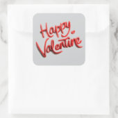 Happy Valentine Stickers for Cards & Gifts スクエアシール (バッグ)