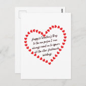 Happy Valentinesおもしろい Dayギフト引用文メッセージdyi ポストカード (正面/裏面)