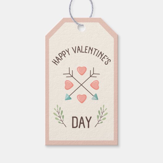 Happy Valentinesの日 – 矢印 ギフトタグ (正面)