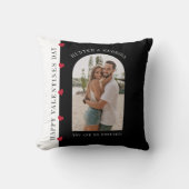 Happy Valentinesデーロマンチックモダンスタイリッシュな写真 クッション (正面)