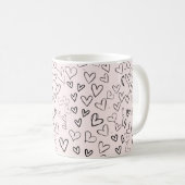 Happy Valentinesデーロマンチックモダンスタイリッシュな写真 コーヒーマグカップ (正面右)