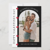 Happy Valentinesデーロマンチックモダンスタイリッシュな写真 シーズンカード (正面)