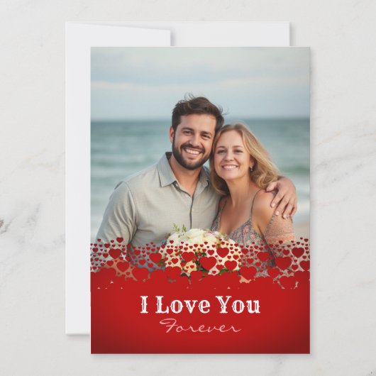 Happy Valentinesパーソナライズされた Day写真 シーズンカード (正面)
