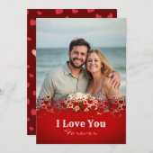 Happy Valentinesパーソナライズされた Day写真 シーズンカード (正面/裏面)
