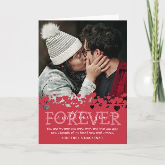 Happy Valentinesパーソナライズされた Day写真 シーズンカード (正面)