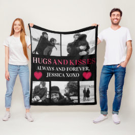 Happy Valentinesパーソナライズされた's Day 5写真 フリースブランケット