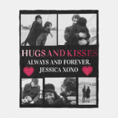 Happy Valentinesパーソナライズされた's Day 5写真 フリースブランケット (正面)