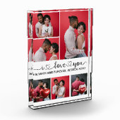 Happy Valentinesパーソナライズされた's Day 6 Photo フォトブロック (左)