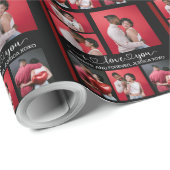 Happy Valentinesパーソナライズされた's Day 6 Photo ラッピングペーパー (ロールコーナー)