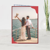 Happy Valentines写真折り畳みグリーティングカード カード (裏面)