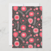 Happy Valentines お洒落赤いハート花名 シーズンカード (裏面)