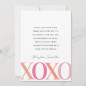 Happy Valentines モダン Pink写真 シーズンカード (裏面)