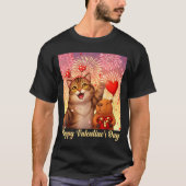 Happy Valentines 2026 Cute Cat Capybara Party Art  Tシャツ (正面)