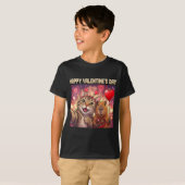 Happy Valentines 2026 Cute Cat Capybara Party Art  Tシャツ (正面フル)